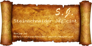 Steinschneider Jácint névjegykártya